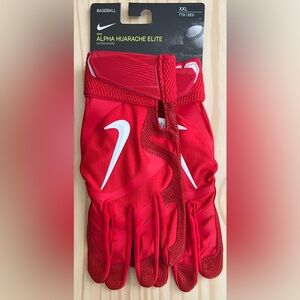 Nike Alpha Huarache Elite Size Baseball Batting Gloves Red CV0696-606 Men Sz XXL